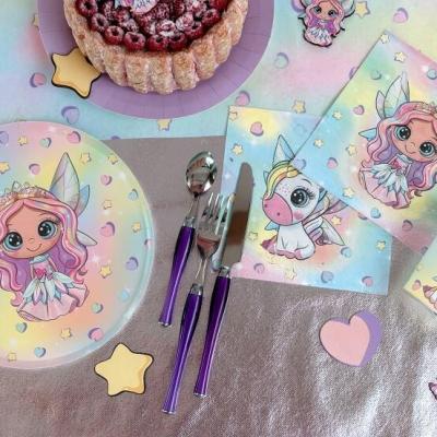 8458 decoration gobelet licorne carton fete anniversaire