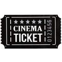 8472 serviette de table papier ticket de cinema noir et blanc