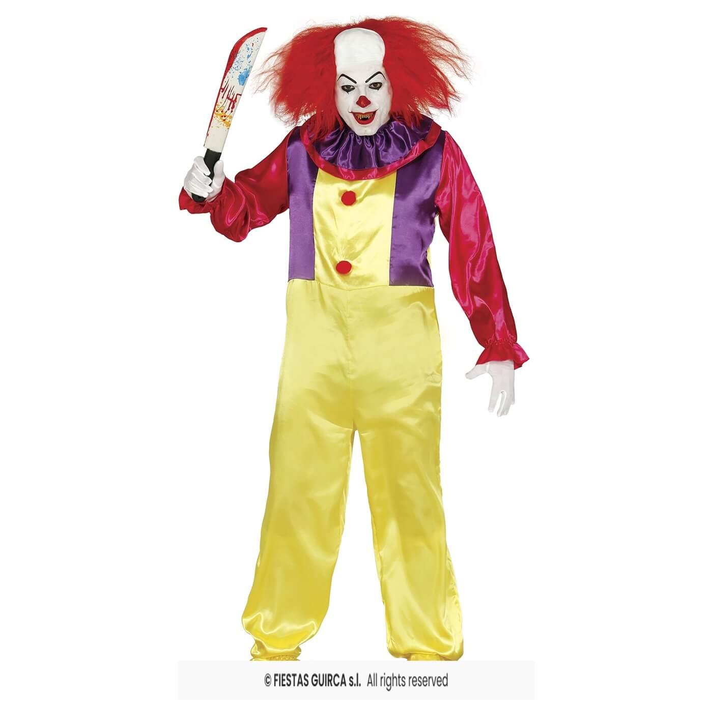 84752 taille m costume adulte homme clown malefique tueur film halloween