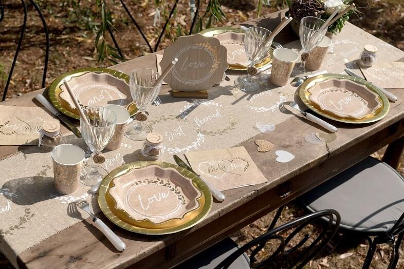 8484 decoration chemin de table mariage just married