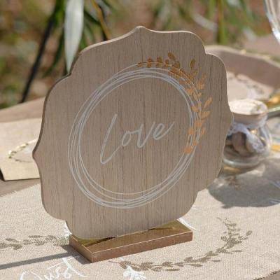 1 Centre de table décoratif mariage en bois 