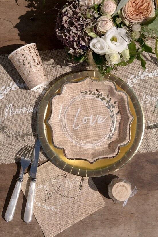 8492 verre carton mariage coeurs naturel champetre