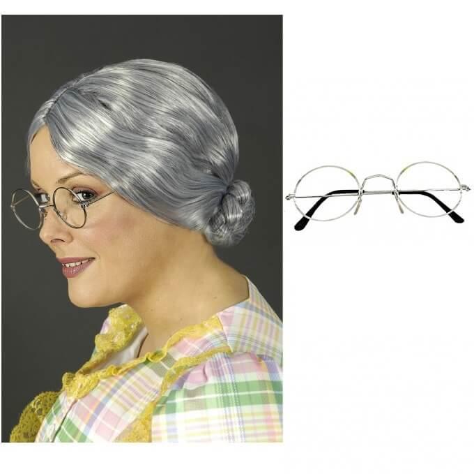 85 250324 accessoire de deguisement lunettes en metal rondes sans verres