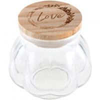 8507 contenant pot mariage love verre bois