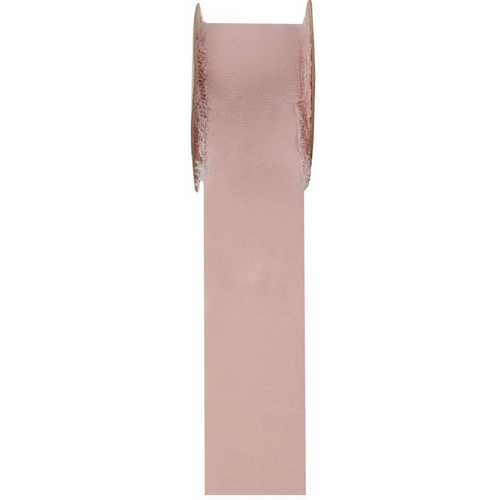 8515 bobine ruban rose poudre crepe