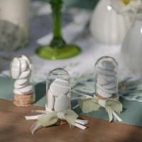 8515 confection de dragee ruban vert sauge olive crepe