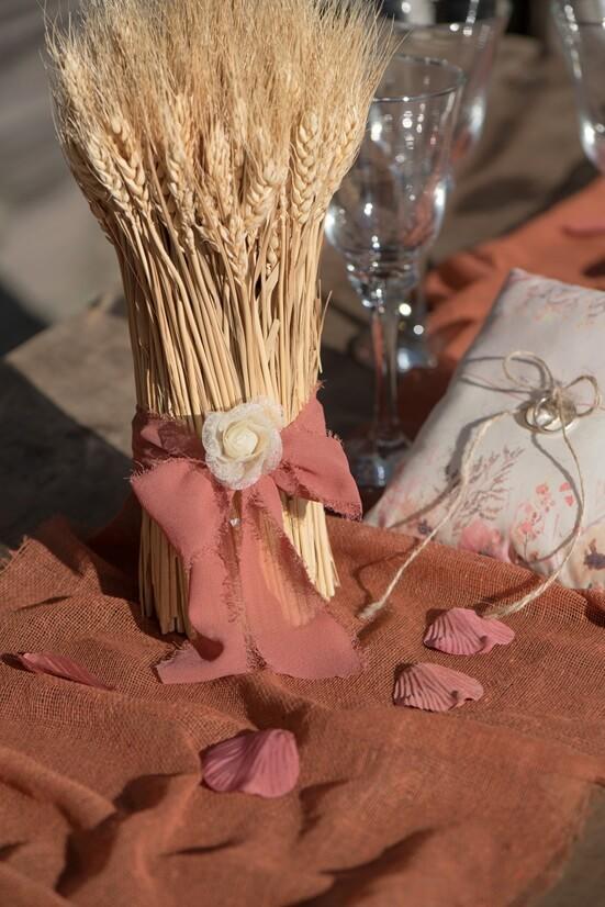 8515 decoration bobine ruban terracotta crepe