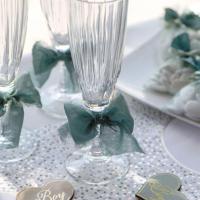 8515 decoration bobine ruban vert eucalyptus crepe