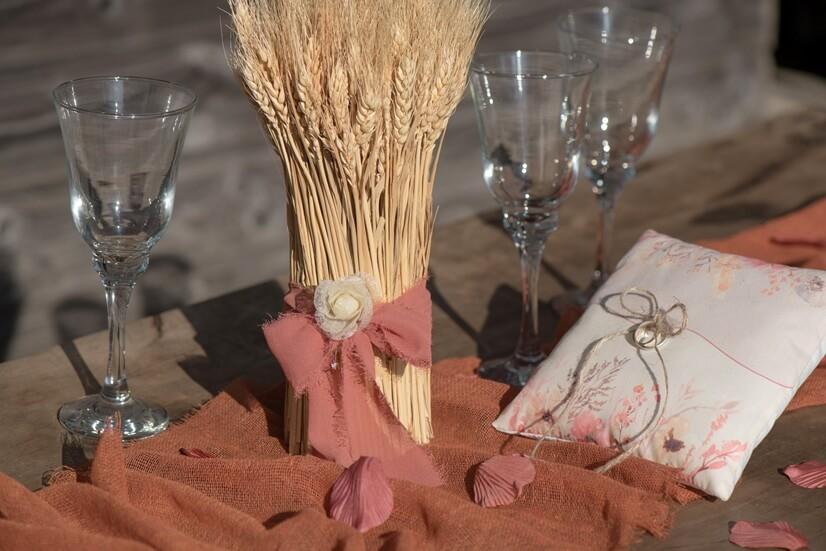 8515 decoration ruban terracotta crepe