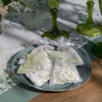 8515 decoration ruban vert sauge olive crepe