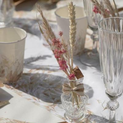 8540 decoration de verre noeud en cordelette nature champetre