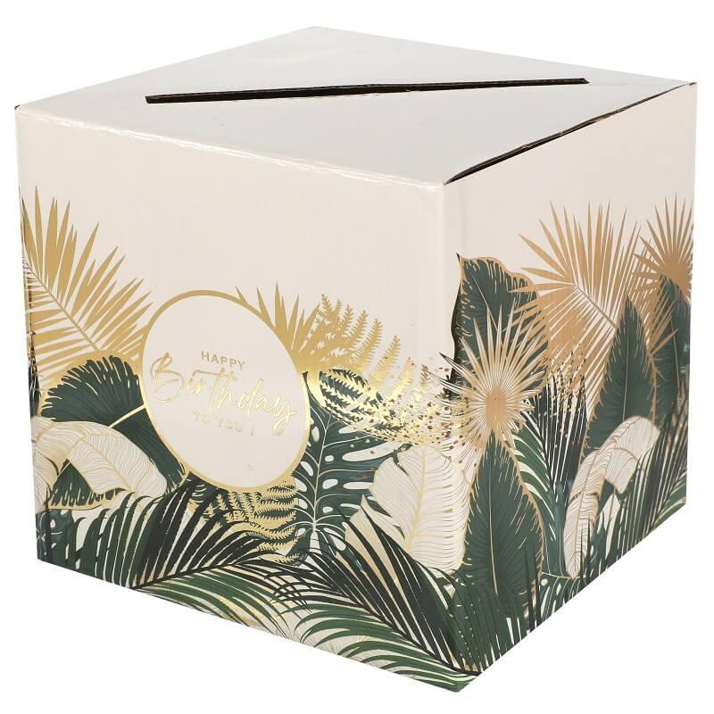 Tirelire urne anniversaire Jungle Tropicale Chic REF/8542