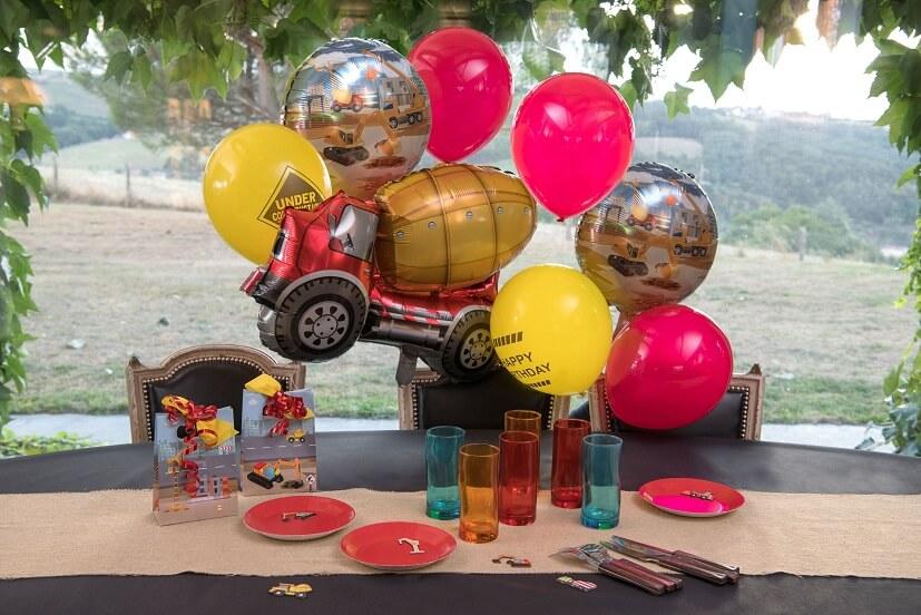 8548 decoration de salle ballon aluminium latex chantier