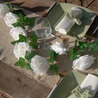 8553 decoration chemin de table coton naturel