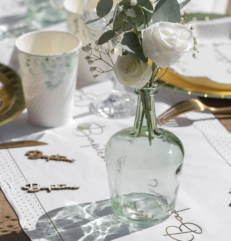 8560 vase dame jeanne decoratif en verre vert eucalyptus