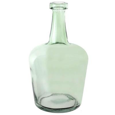 8560 vase dame jeanne decoratif en verre vert eucalyptus