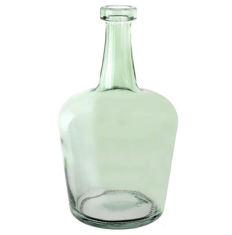 8560 vase dame jeanne en verre vert eucalyptus