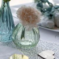 8561 vase decoratif boule en verre vert eucalyptus