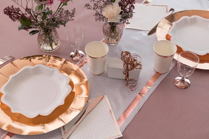 8562 decoration centre de table vase rose poudre