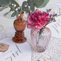 8562 vase decoratif en verre ovale rose