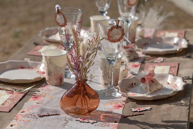 8565 vase en verre goutte terracota