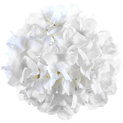 1 Hortensia blanche 20 cm REF/8568 (fleur artificielle tissu polyester)