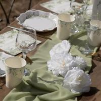 8569 decoration de table champetre avec fleur blanche
