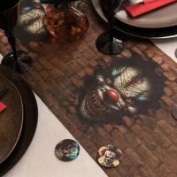 8592 decoration halloween chemin de table clown tueur