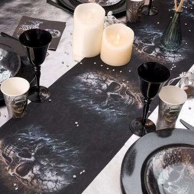 Chemin de table crâne hanté 30cm x 5m REF/8598 (Décoration Halloween)