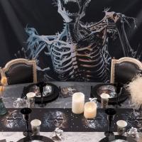 8602 decoration d halloween toile de fond photo squelette
