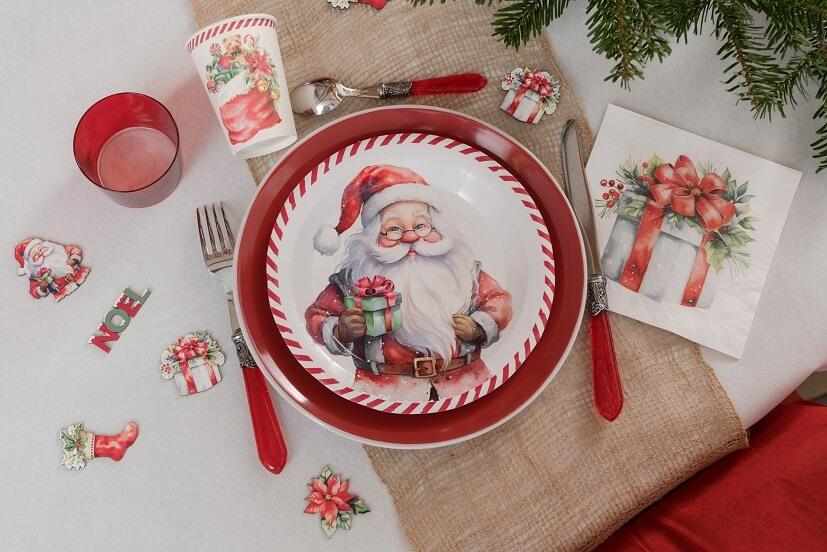 8650 serviette de table papier 3 plis pere noel