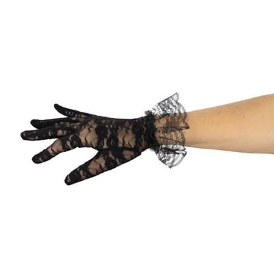 865281 boutique accessoire deguisement pas de calais gants noirs courts en dentelle
