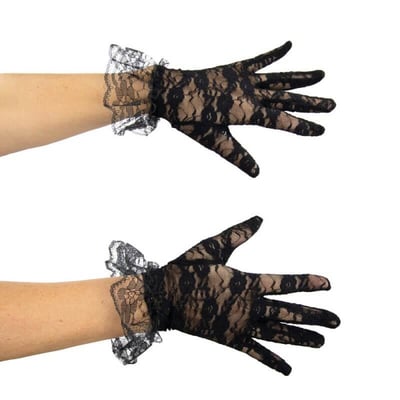 865281 boutique accessoire deguisement pas de calais gants noirs courts en dentelle