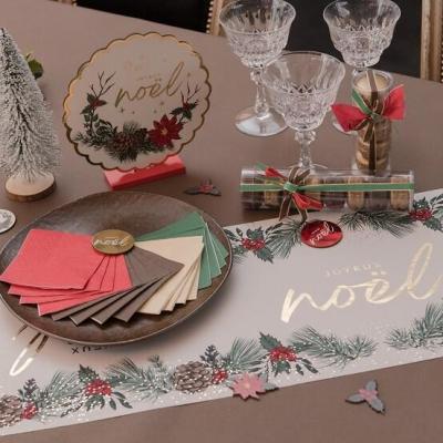 8675 chemin de table noel decoration florale