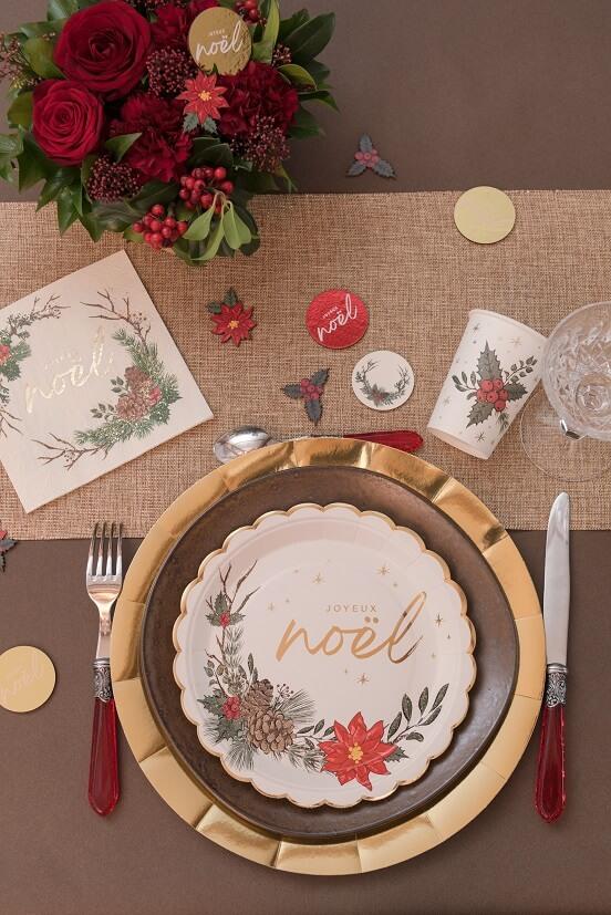 8678 gobelet verre carton noel sous bois