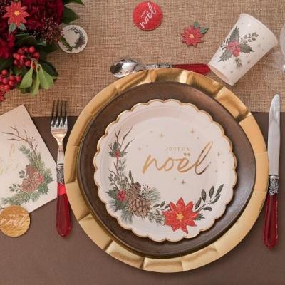 8678 gobelet carton noel sous bois
