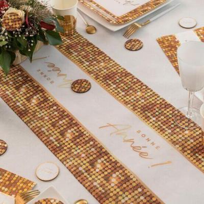 8681 rouleau chemin de table bonne annee disco