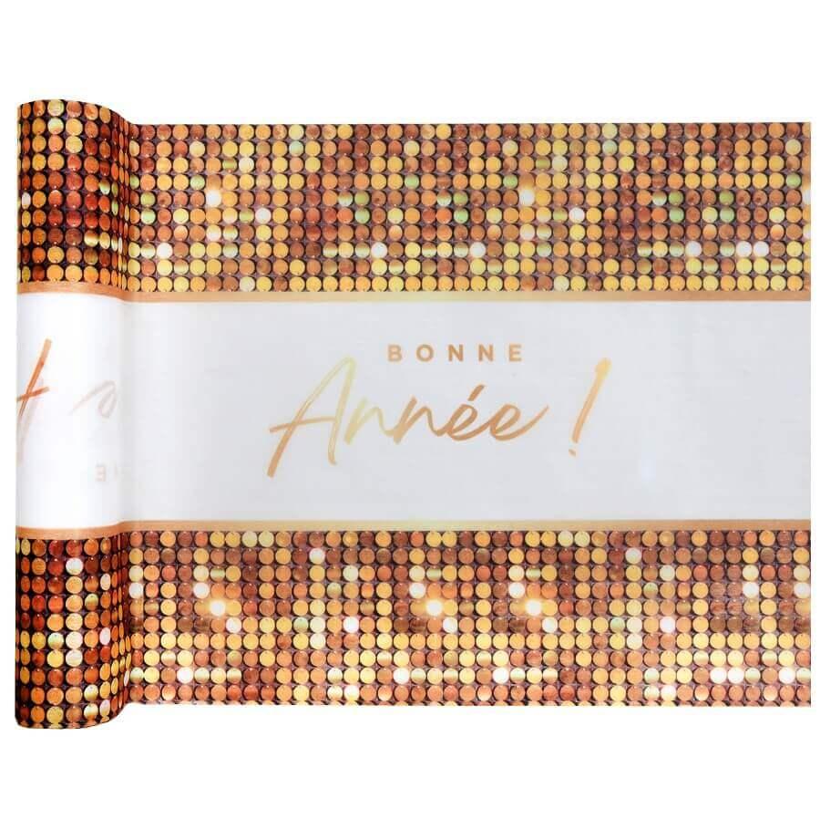 8681 rouleau chemin de table bonne annee disco