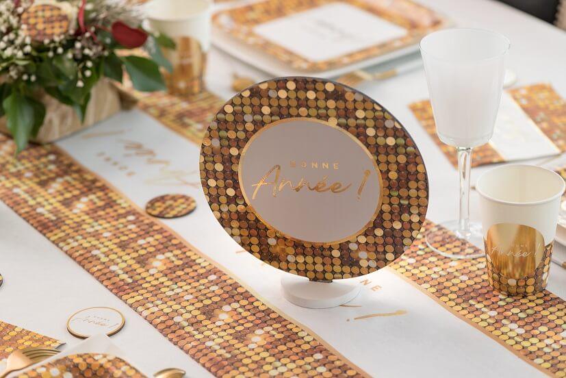 8686 centre de table decoratif bois bonne annee disco