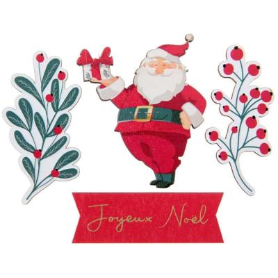 8704 decoration de table a parsemer pere noel en bois