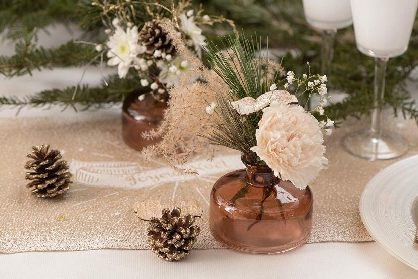 8717 decoration de table vase trendy cognac