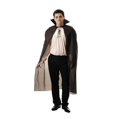 8728964 boutique pas de calais halloween accessoire deguisement cape noire adulte vampire sorcier 120cm