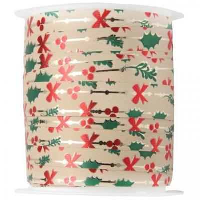 8732 bobine ruban bolduc houx noel