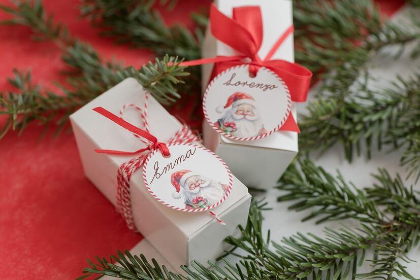 8734 decoration ballotin corde de noel rouge et blanche