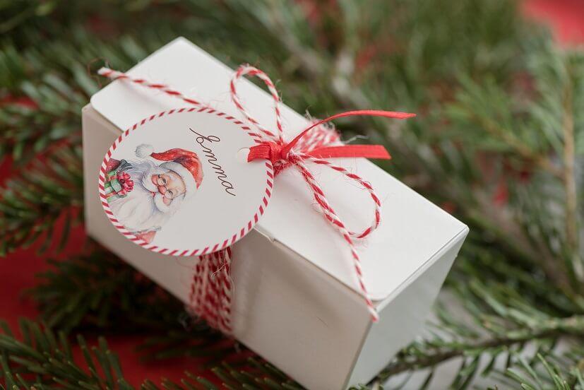 8734 decoration corde de noel rouge et blanche