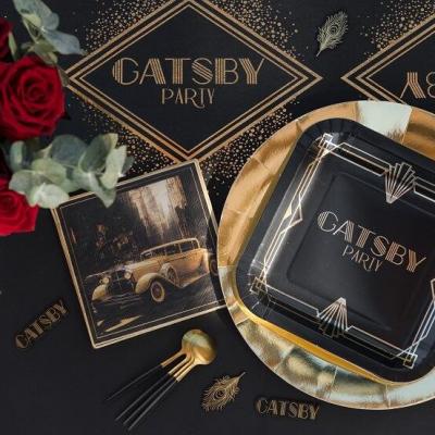 8741 serviette de table papier charleston gatsby retro chic