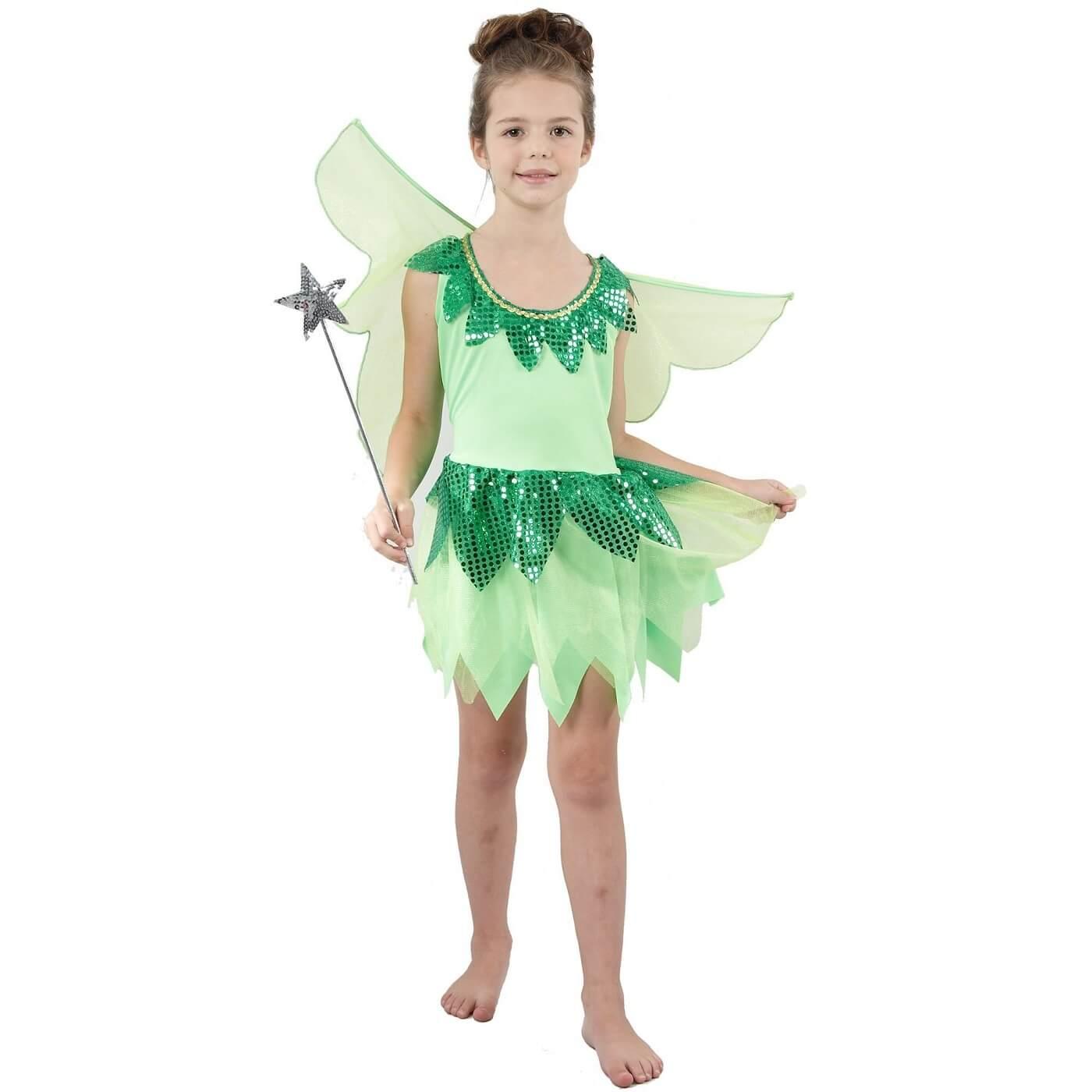 Costume fée verte REF/87411 (Déguisement fille 5/6 ans)