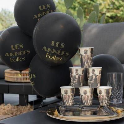 8746 ballon latex noir charleston gatsby party