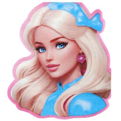 8773 serviette de table en papier anniversaire poupee girly rose