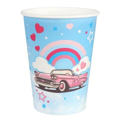 8775 gobelet carton poupee girly rose anniversaire fille